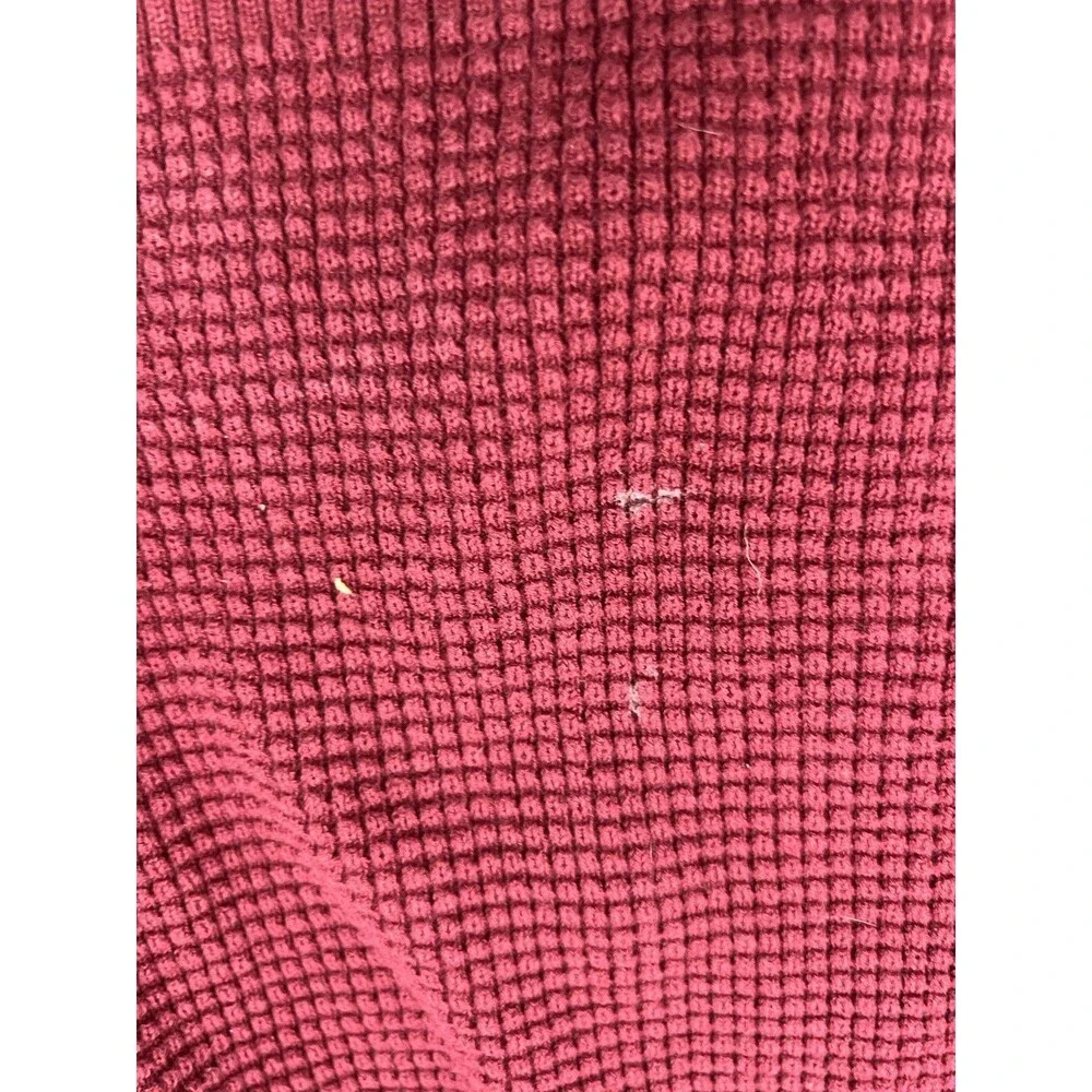 REI Co-op Men Red XL crewneck Sweater Wallace Lake Waffle Knit Thermal Pullover